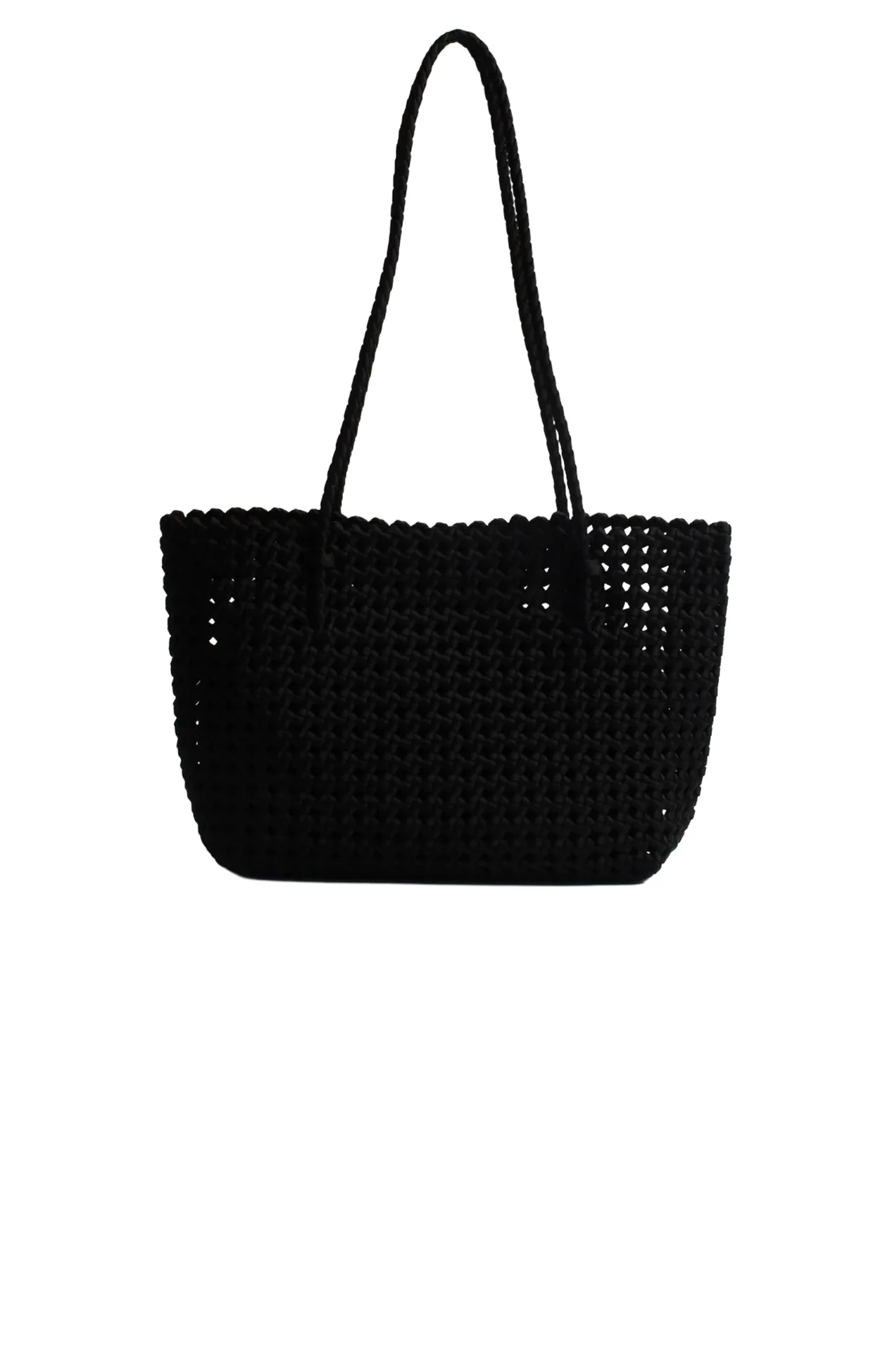 MERRIN WOVEN SATIN TOTE IN BLACK