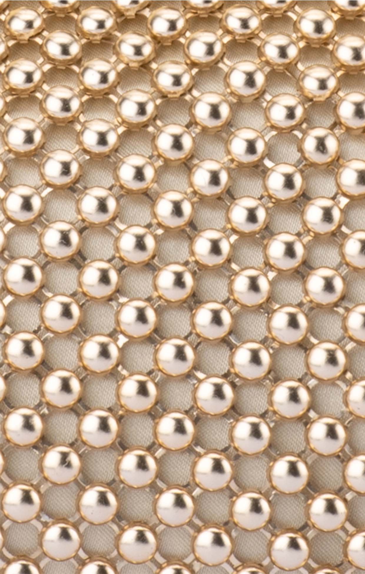 MIMI BALL MESH FRAME BAG IN GOLD - Image 2
