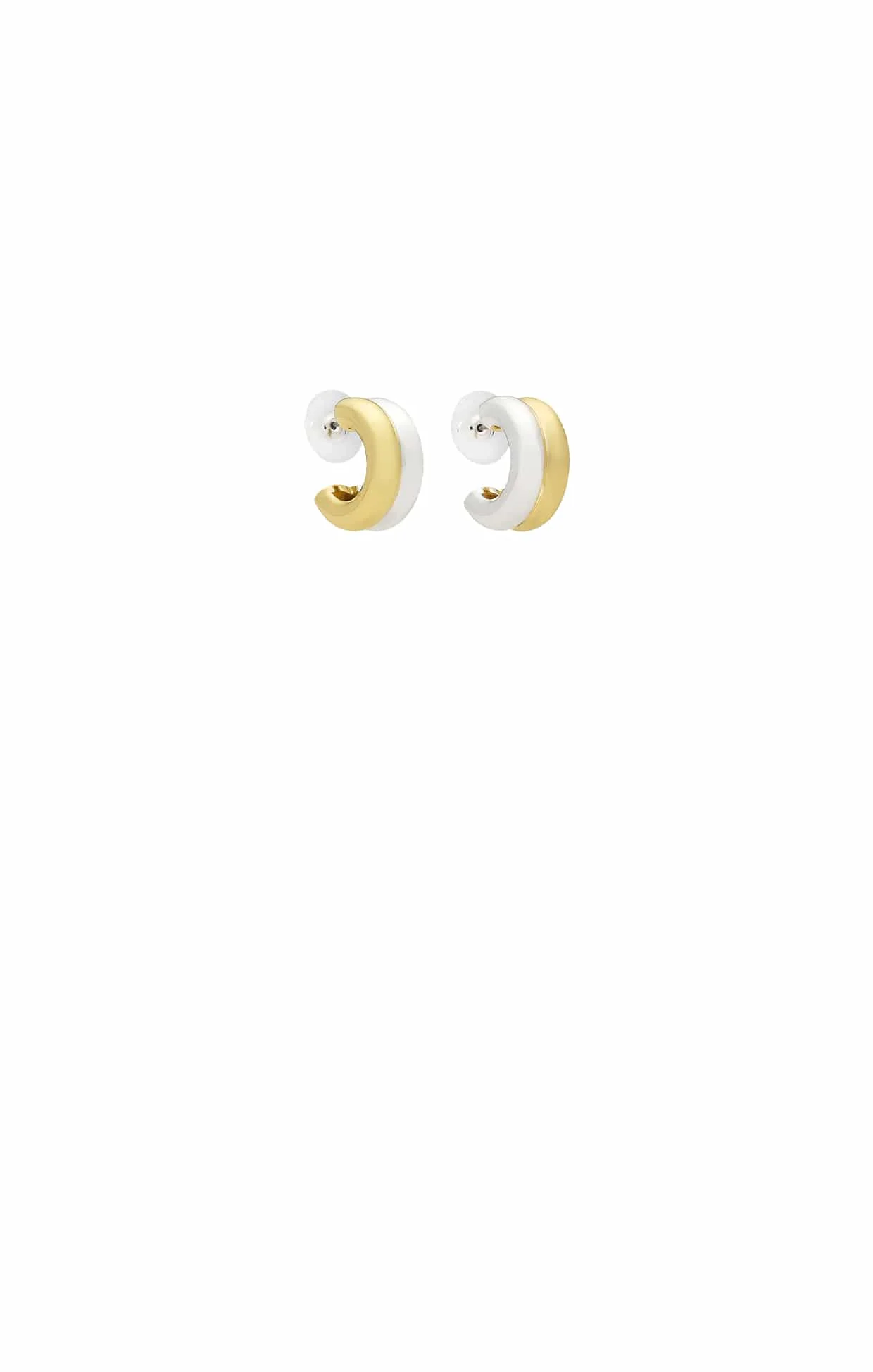 MIRANDA TWO TONE EARRINGS