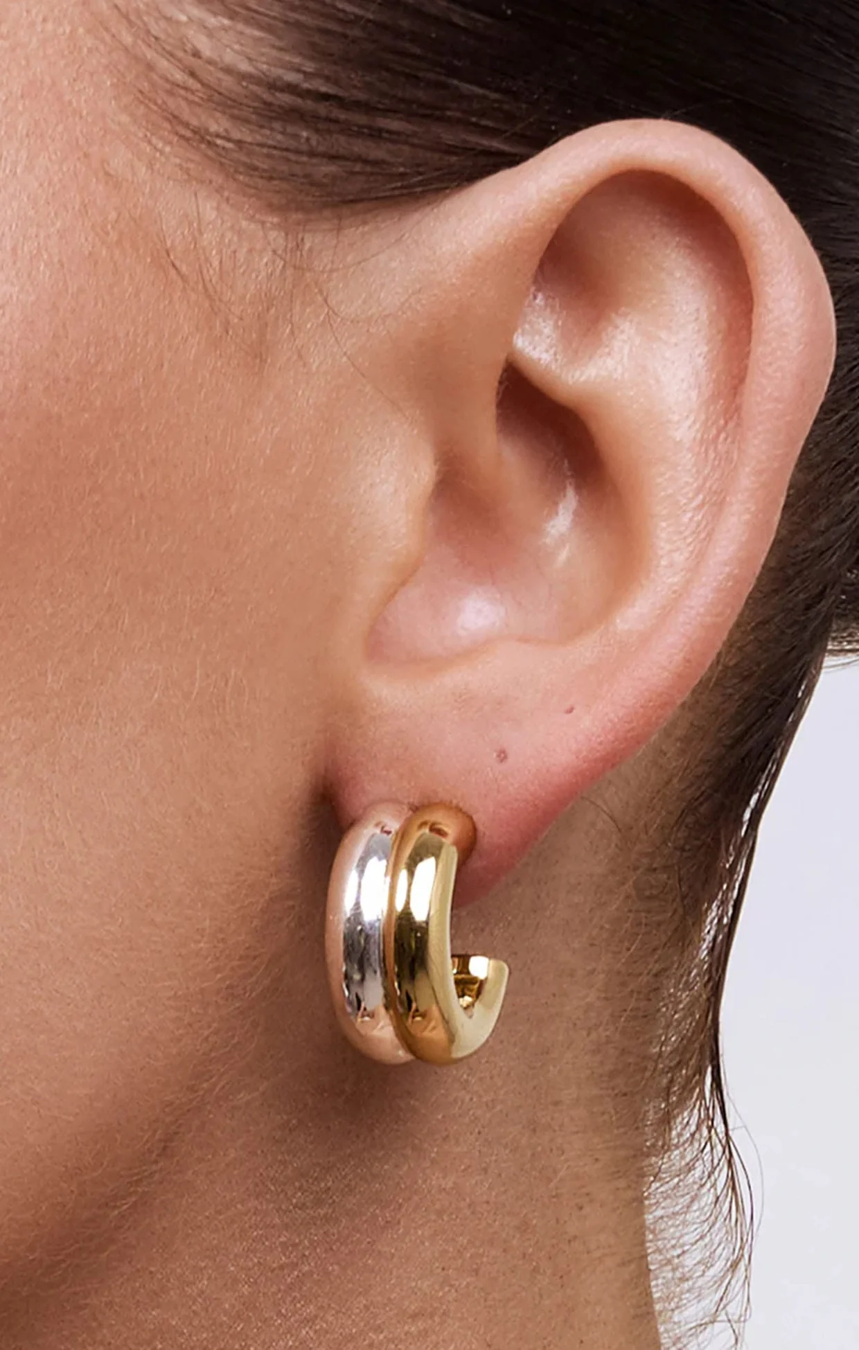 MIRANDA TWO TONE EARRINGS - Image 2