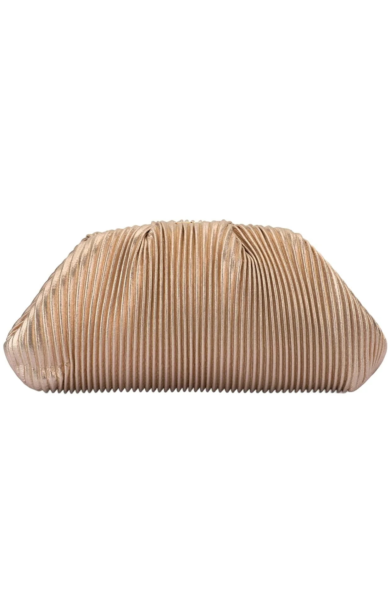 NAOMI PLEATED CLUTCH BAG IN GOLD