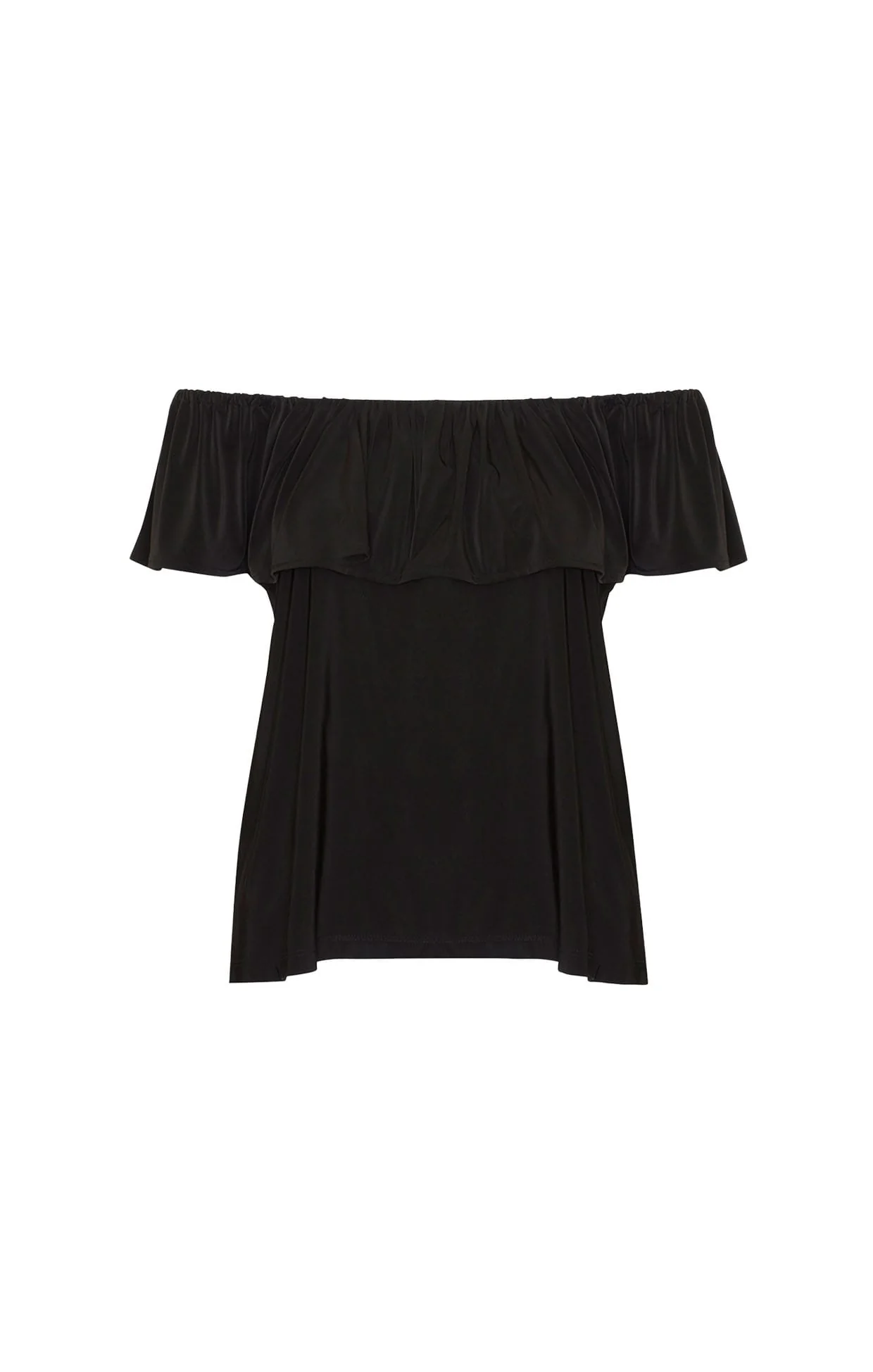 OFF SHOULDER FRILL TOP IN BLACK - Image 5