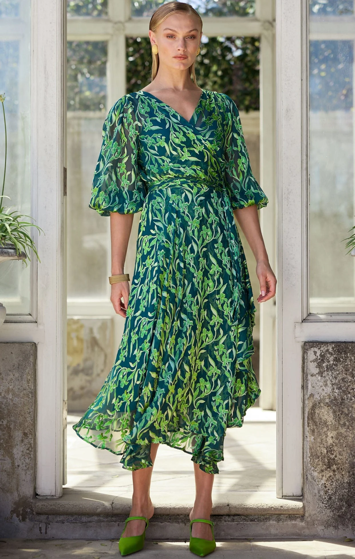 ORCHID WRAP DRESS - Image 2
