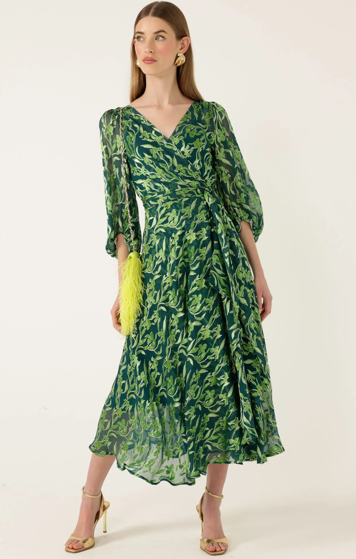 ORCHID WRAP DRESS - Image 3