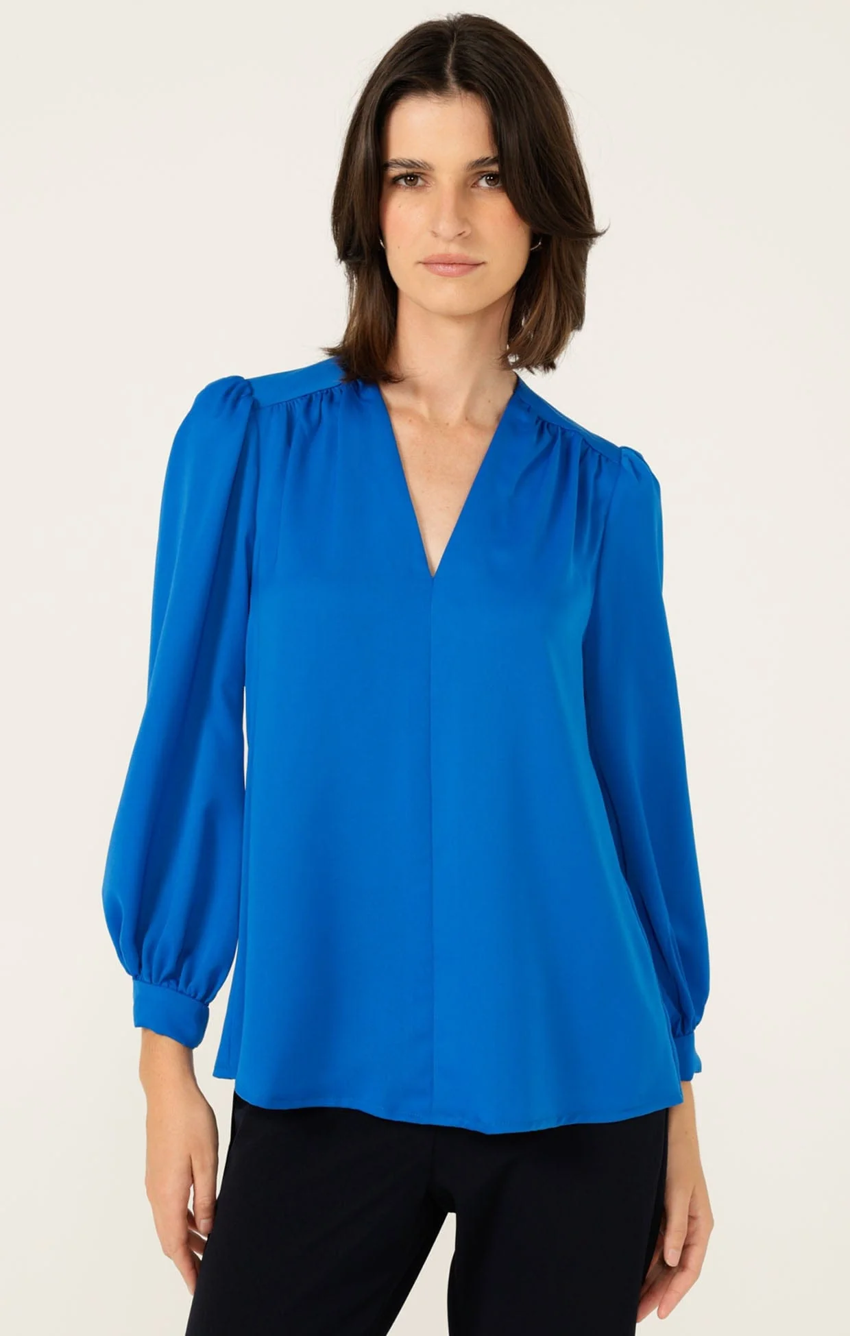 PRUDENCE BLOUSE IN CERULEAN - Image 4