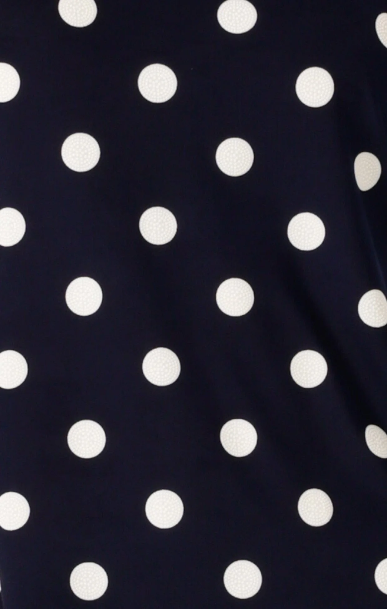 REVERSE WRAP MIDI DRESS IN NAVY WHITE SPOT - Image 8