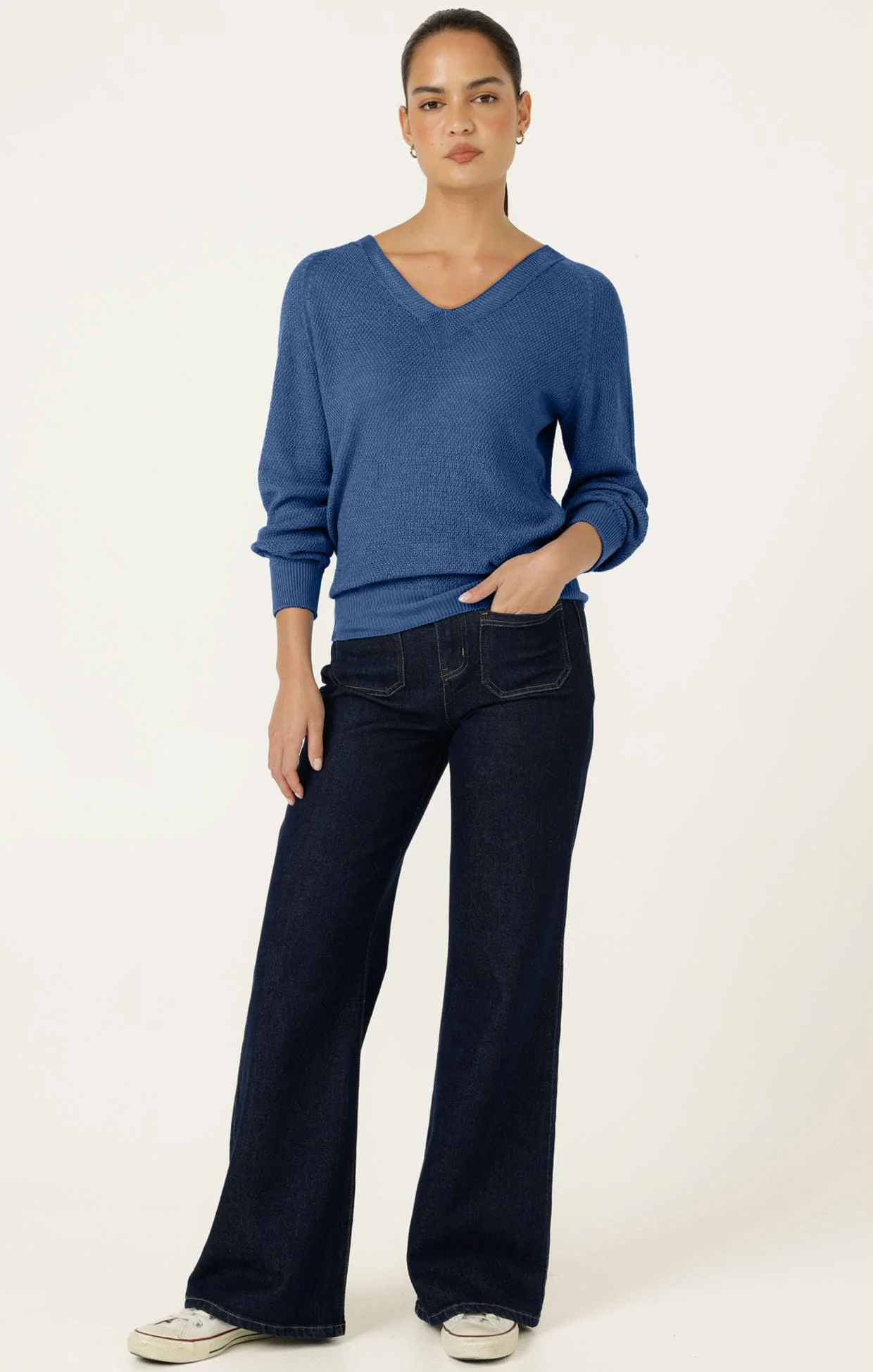 ROSANNA KNIT TOP IN BLUEBELL - Image 4