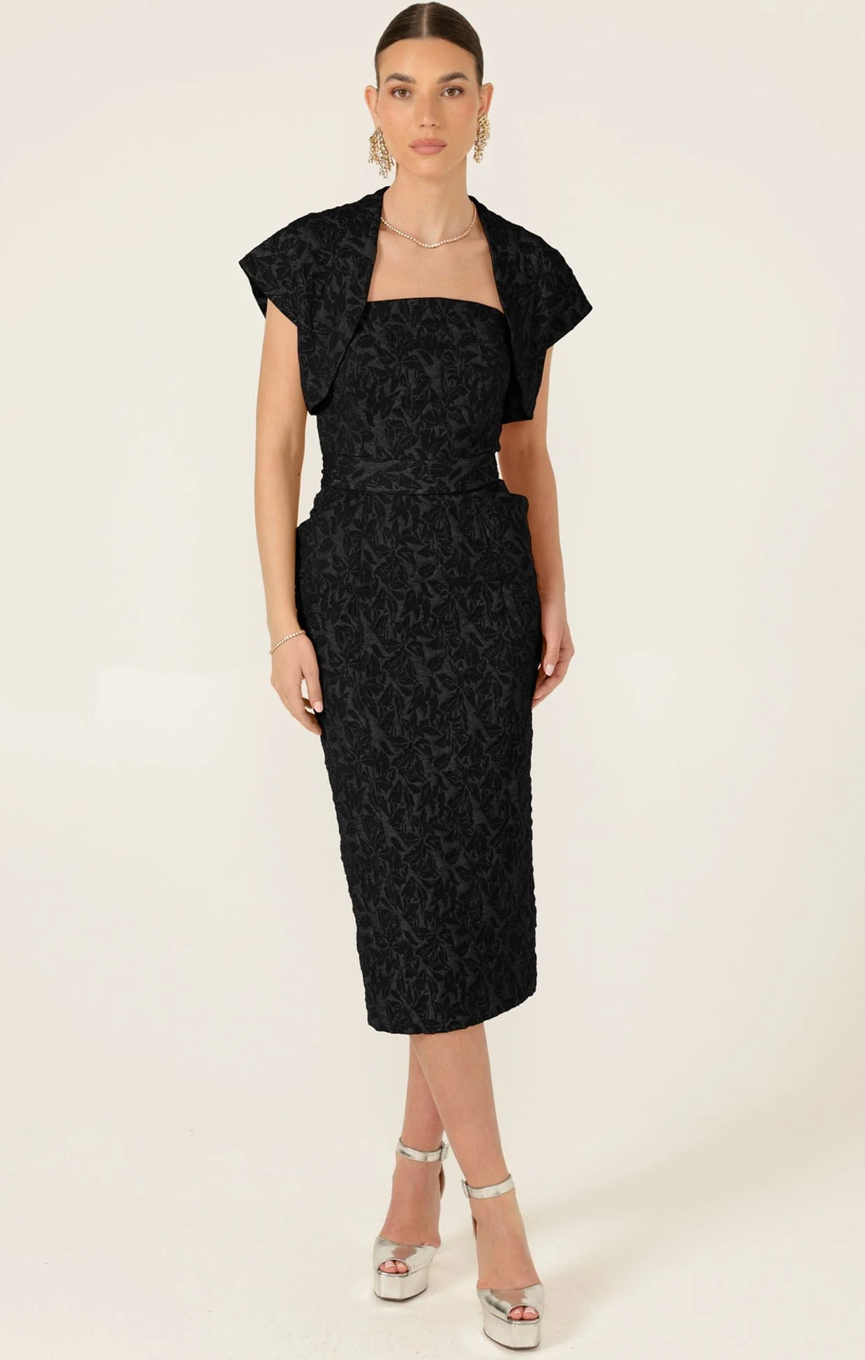 SAMBA DRESS AND BOLERO SET IN BLACK - Image 2