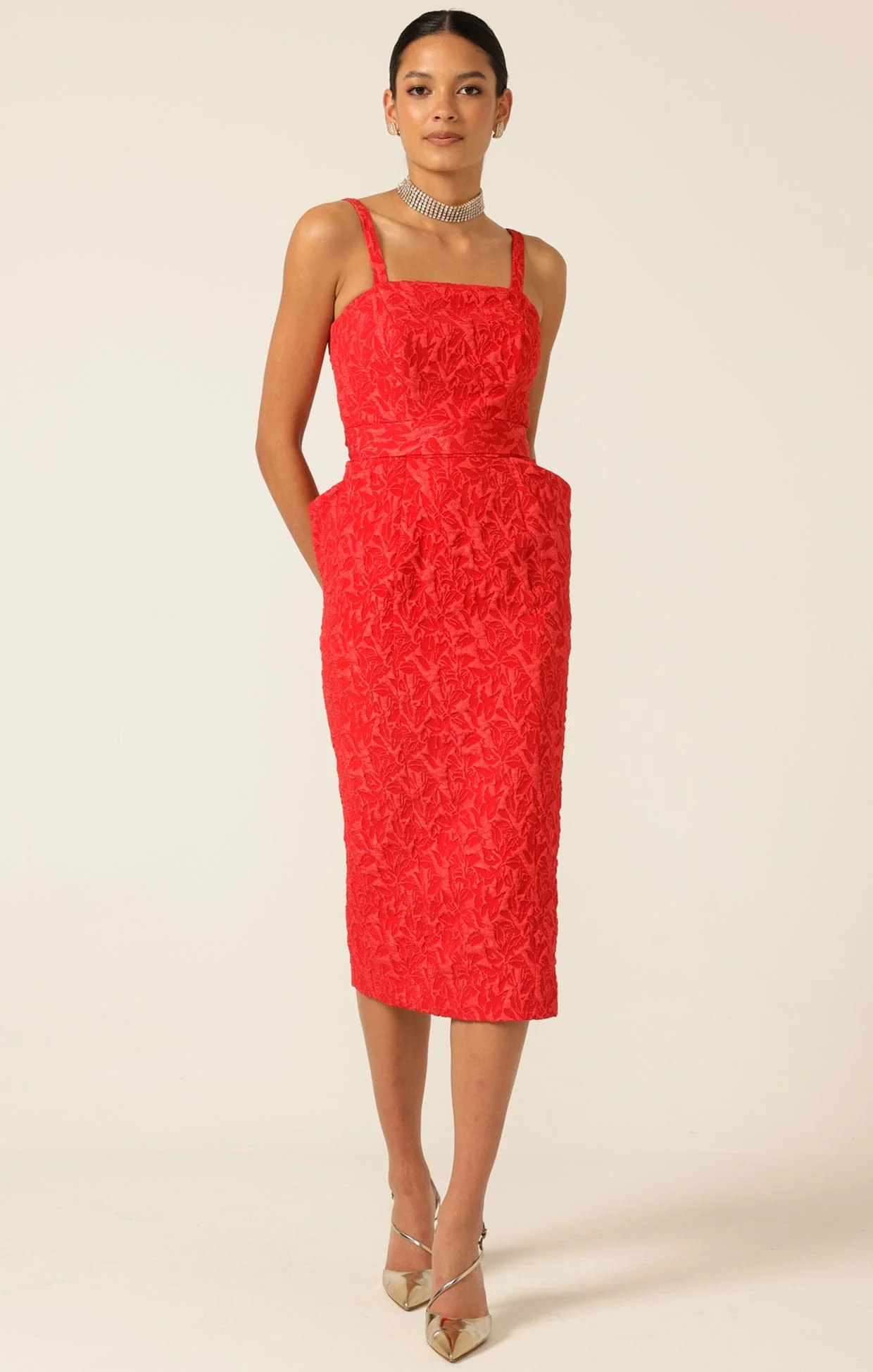 SAMBA DRESS AND BOLERO SET IN RED - Image 6