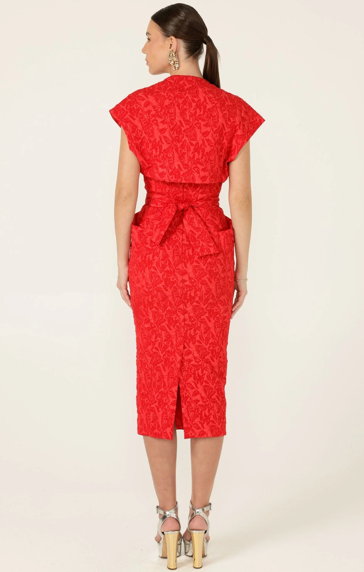 SAMBA DRESS AND BOLERO SET IN RED - Image 7