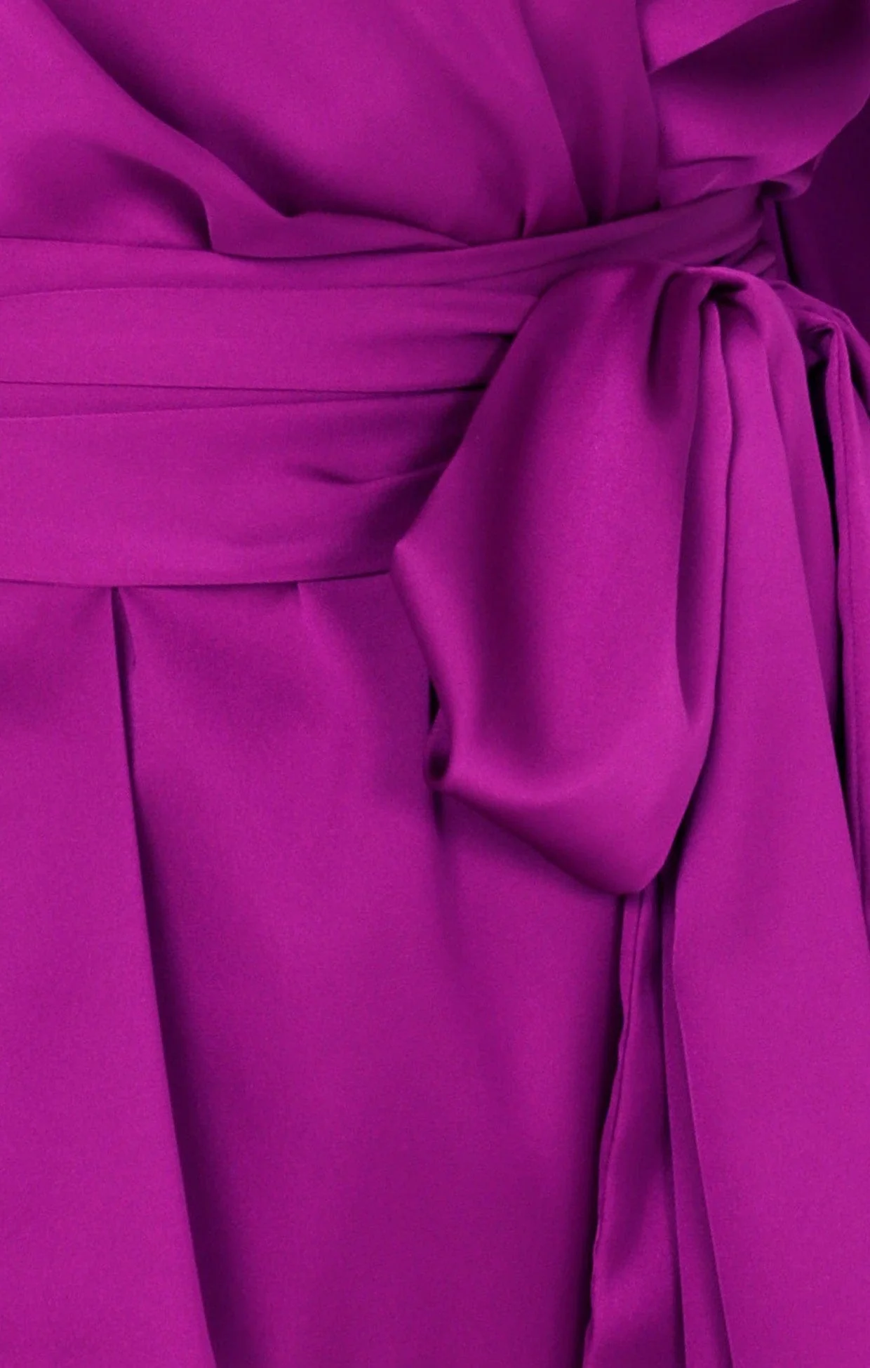SATIN FAUX WRAP TOP IN MAGENTA - Image 9