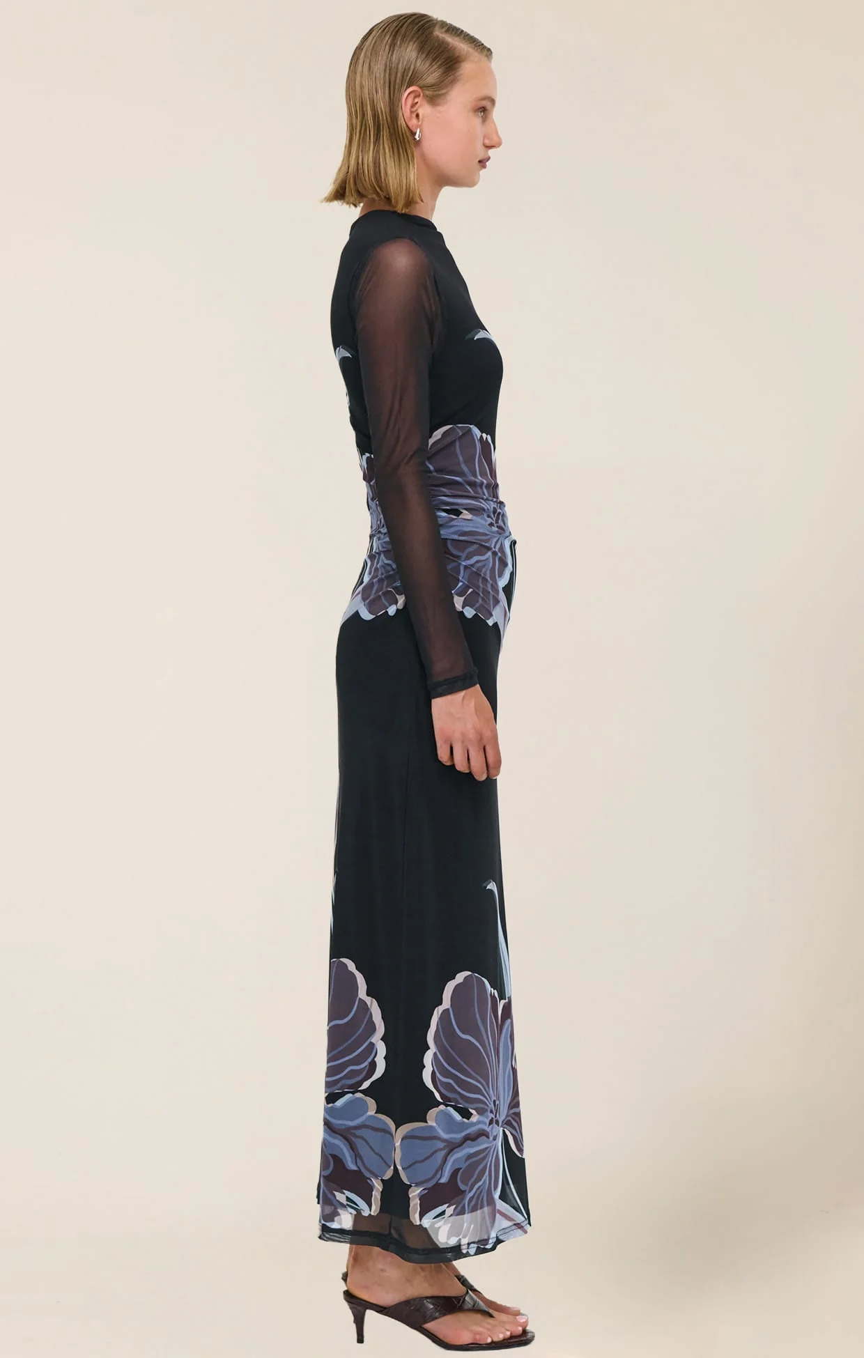 STAS MESH DRESS IN MIDNIGHT FLORAL - Image 4