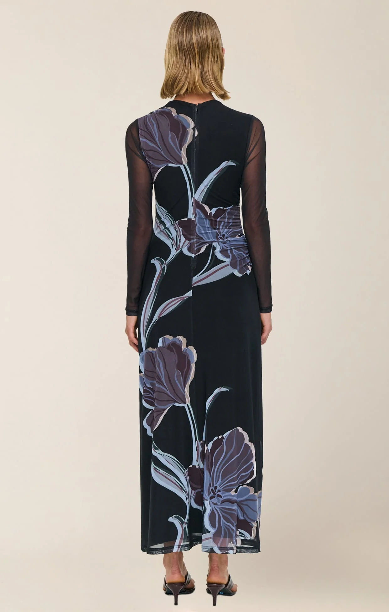 STAS MESH DRESS IN MIDNIGHT FLORAL - Image 5