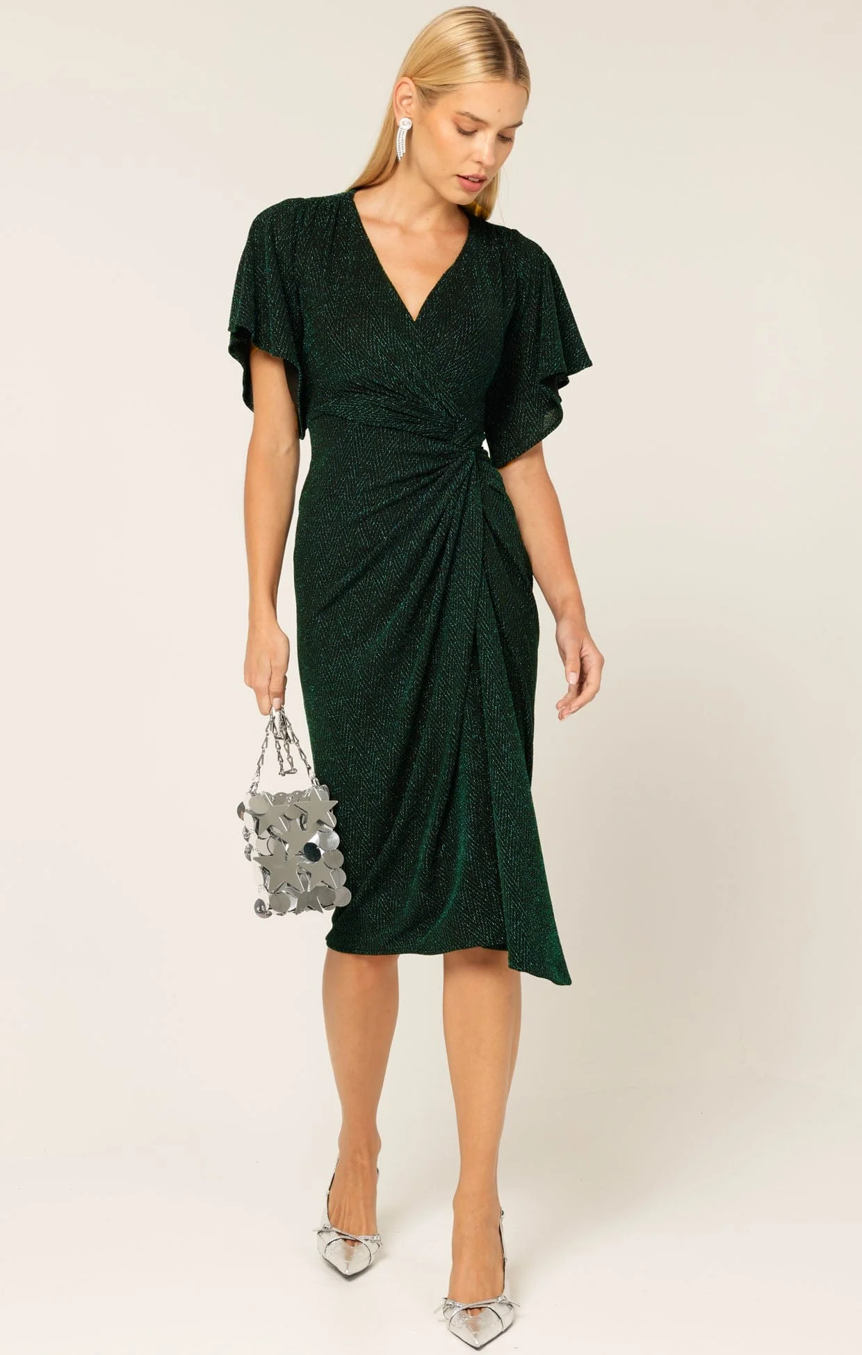THE EMPORIUM DRESS IN EMERALD - Image 3