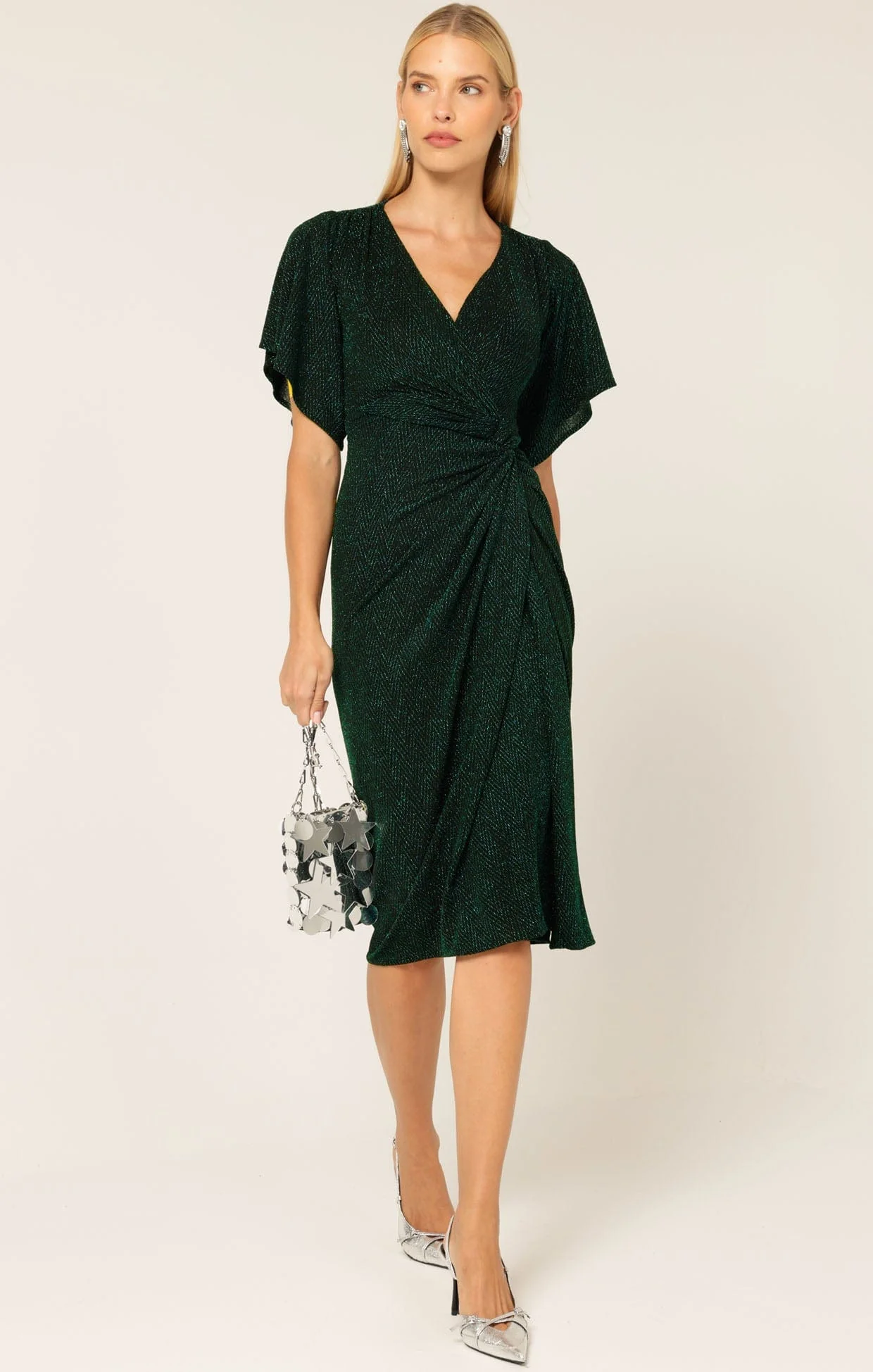 THE EMPORIUM DRESS IN EMERALD - Image 5