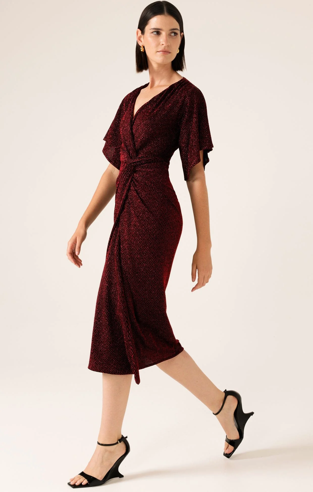 THE EMPORIUM DRESS IN RUBY - Image 4