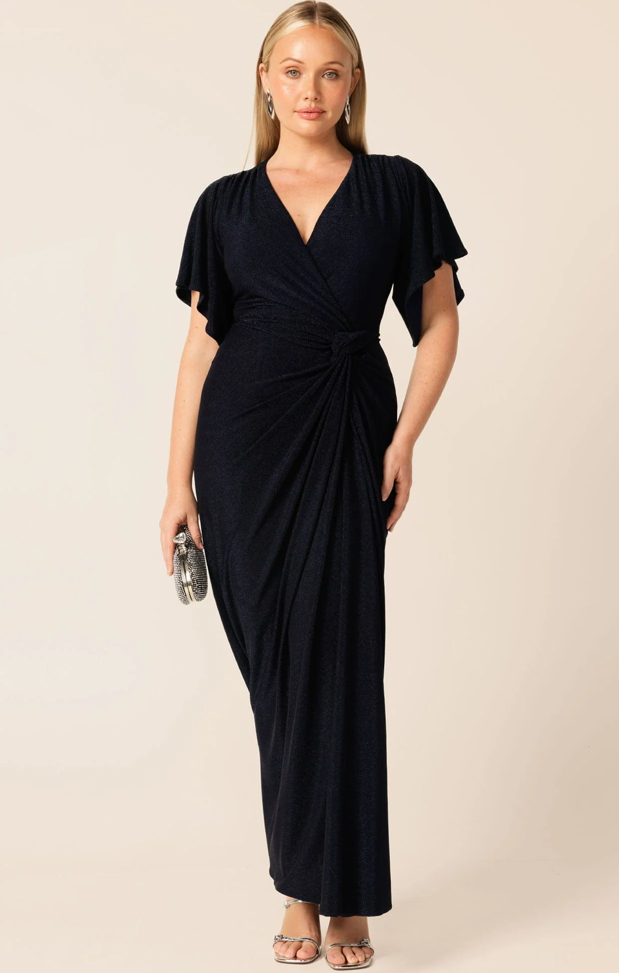 THE EMPORIUM MAXI DRESS IN NAVY - Image 3