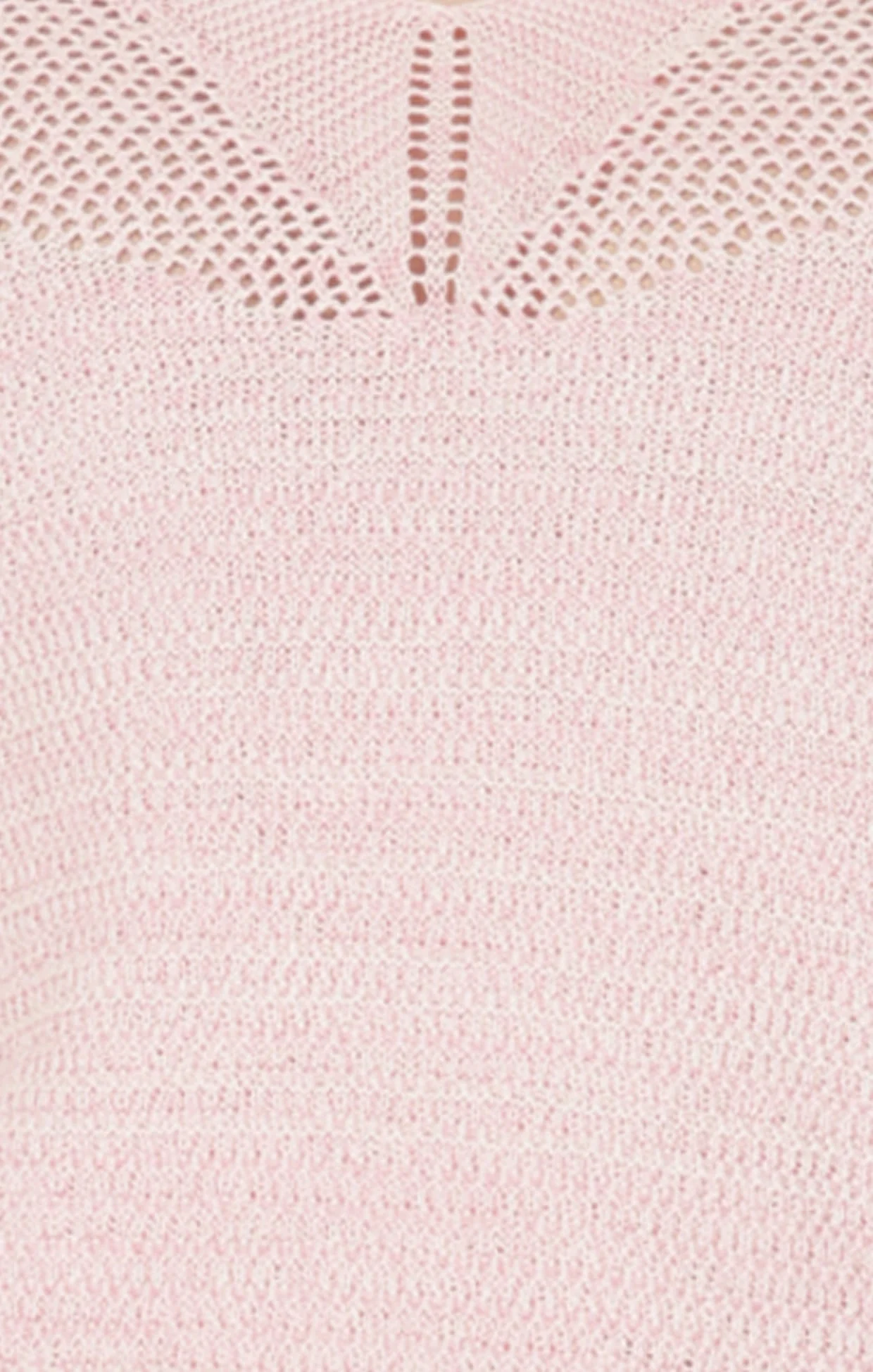 V NECK MESH KNIT TOP IN WILD ROSE - Image 7