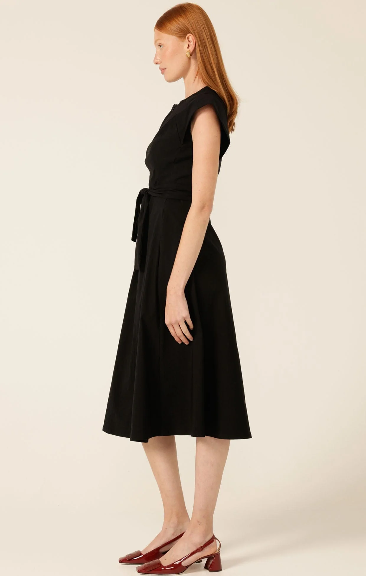 ZIP FRONT FIT AND FLARE DRESS - Image 8