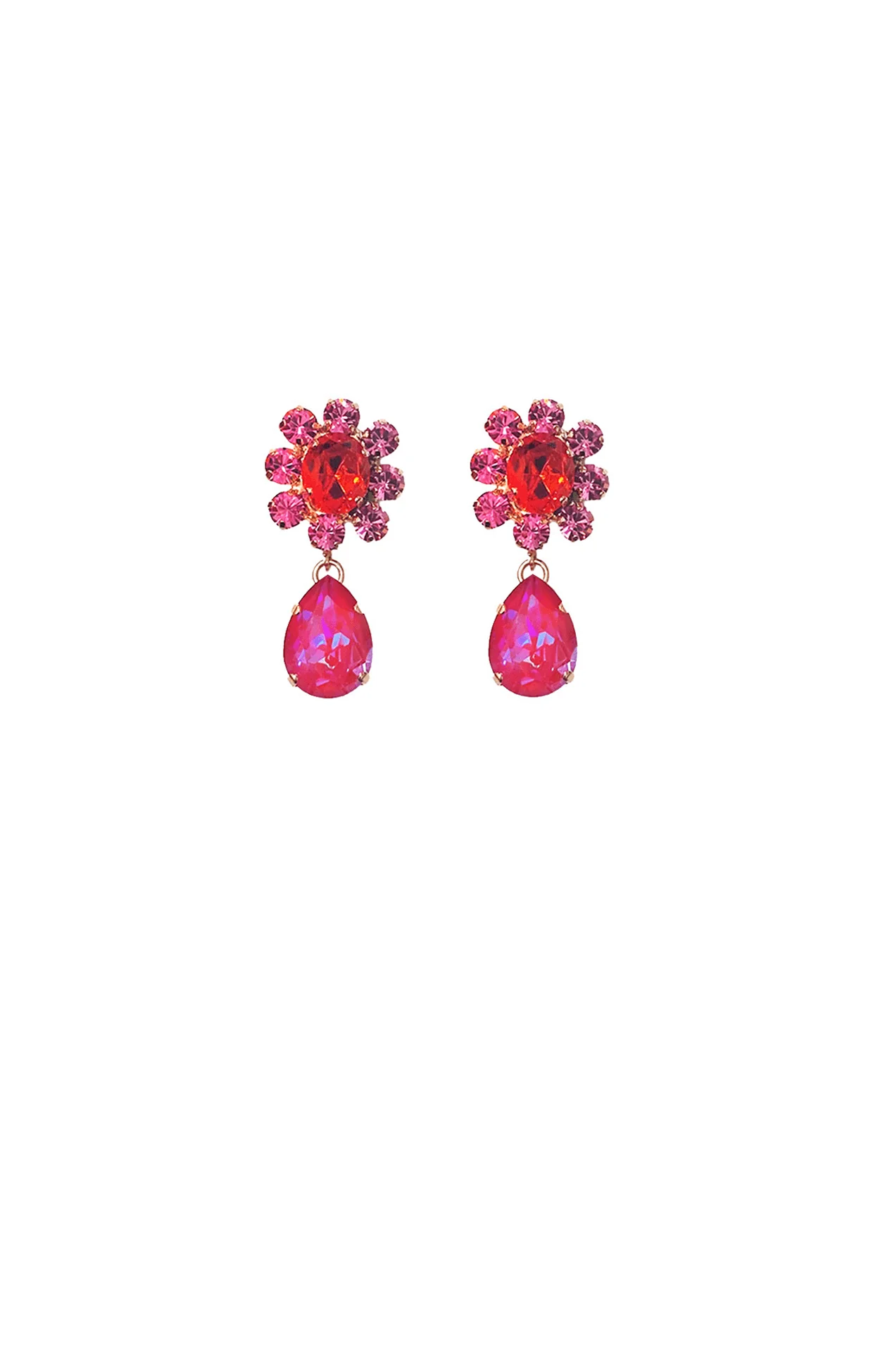 ZURICH EARRINGS IN RED PINK